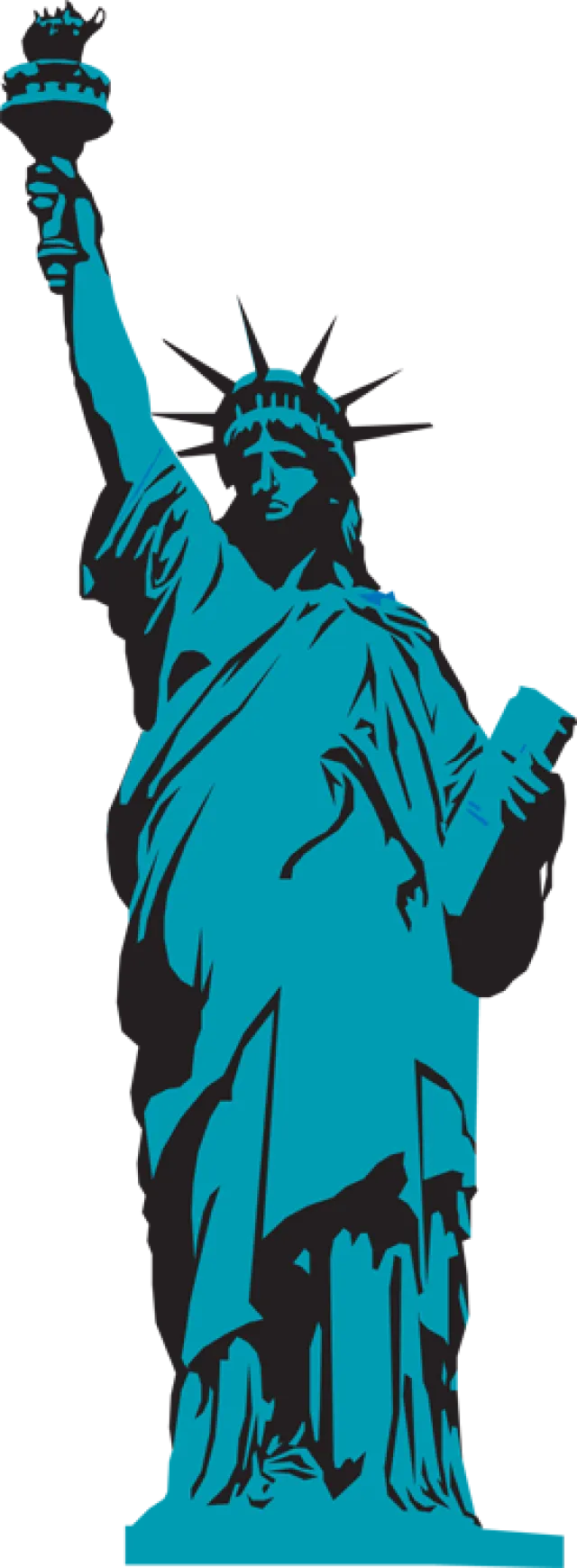 Statue of Liberty patriotic theme, American flag, free png